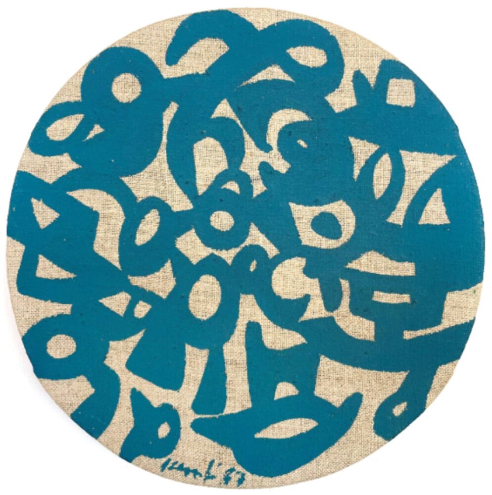 Tondo Turchese, 1987, Carla Accardi