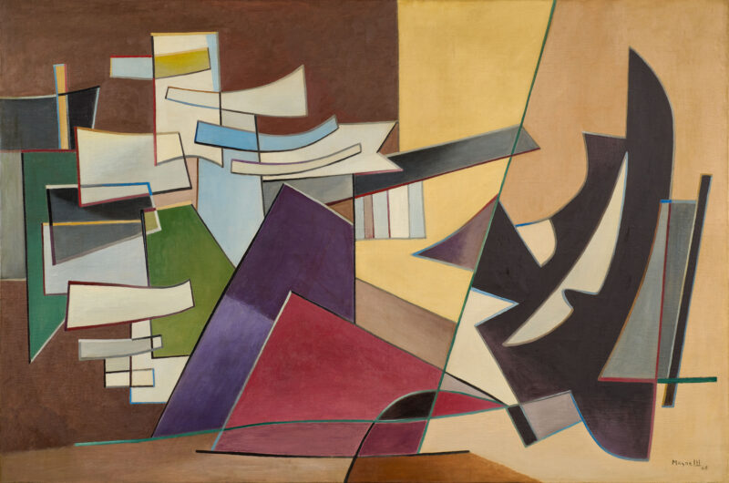 Alberto Magnelli, Apparition d’espaces, 1948, Olio su tela, cm 130x195,5 aggiudicato a 551.050 euro diritti compresi - Farsettiarte
