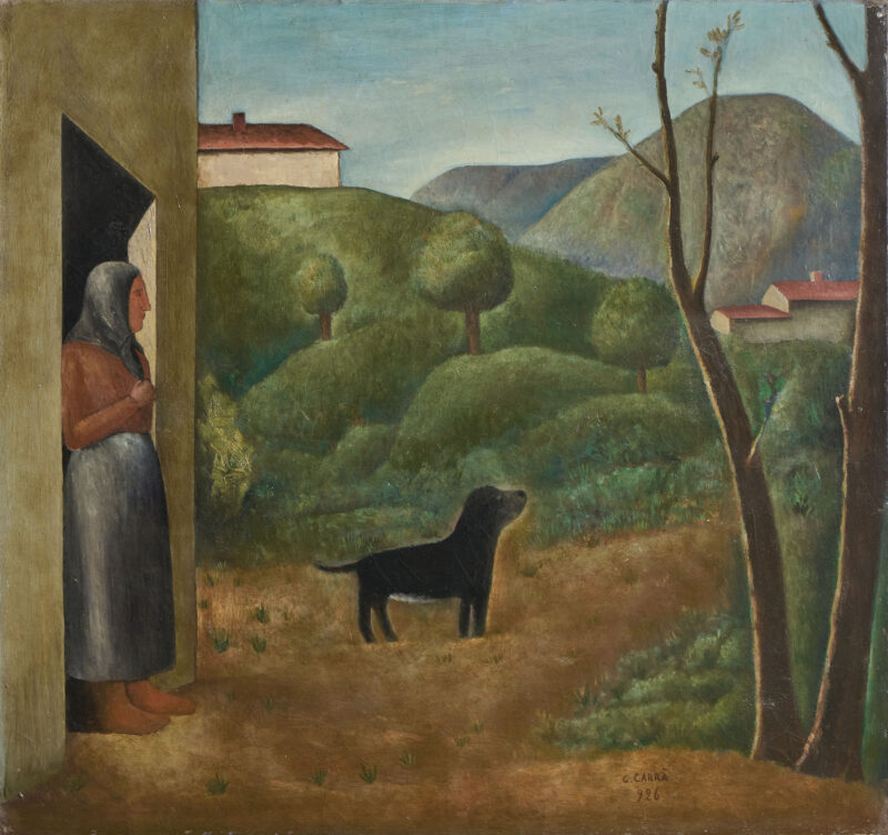 Carlo Carrà, l’Attesa, 1926, olio su tela, cm 95x100 aggiudicato ad € 953.650 diritti compresi - Farsettiarte