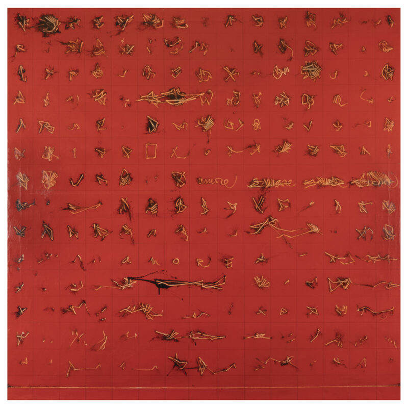 Emilio Scanavino, Alfabeto, 1974, olio su tela Stima: € 18.000 – € 24.000 Aggiudicazione (diritti inclusi): € 37.800 Colasanti Casa d'Aste