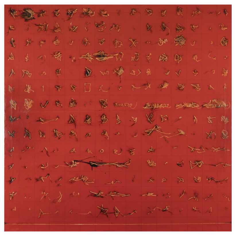 Emilio Scanavino, Alfabeto, 1974, olio su tela Stima: € 18.000 – € 24.000 Aggiudicazione (diritti inclusi): € 37.800 Colasanti Casa d'Aste