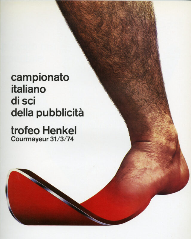 Armando TestaGrand Prix della Pubblicità, 1974/1990 stampa tipografica su carta montata su tela e telaio 100 × 70 cm Courtesy Gemma De Angelis Testa e TestaperTesta Credito fotografico: Scansione da fotocolor originale, © Testa per Testa