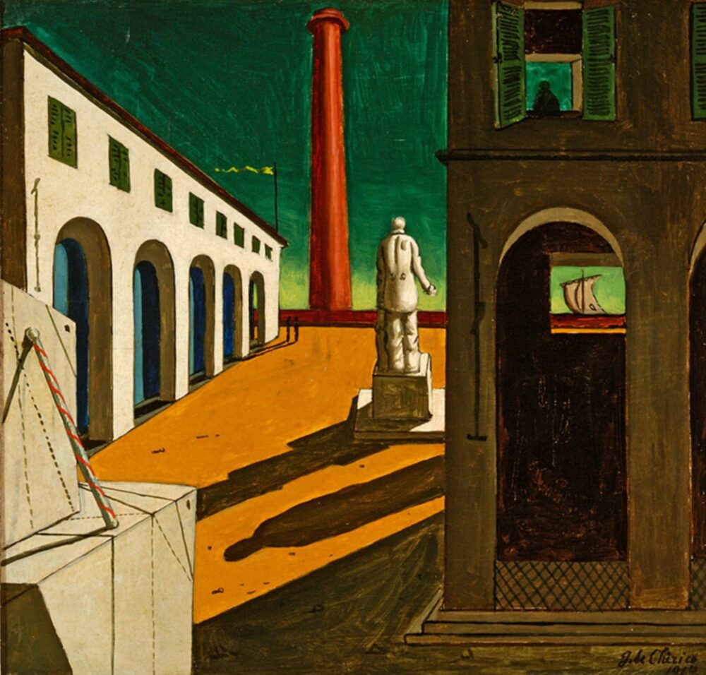 Giorgio de Chirico, Enigma della partenza, 1914, Fondazione Magnani-Rocca, Mamiano di Traversetolo (Parma) © Giorgio de Chirico, by SIAE 2026