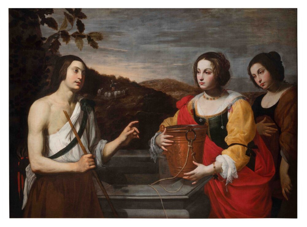 Diana Di Rosa, Eliezer e Rebecca al pozzo, 1630-1635 circa, Napoli, Galleria Porcini, foto Claudio Giusti