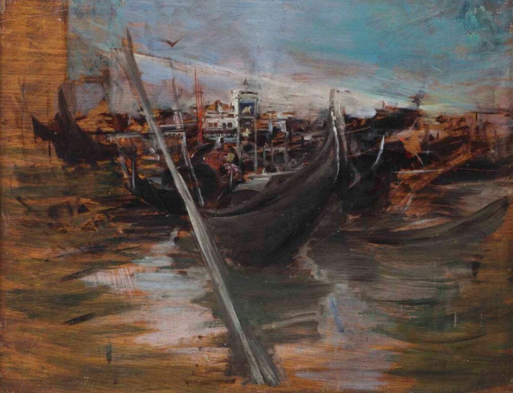 Giovanni Boldini, Gondole a Venezia