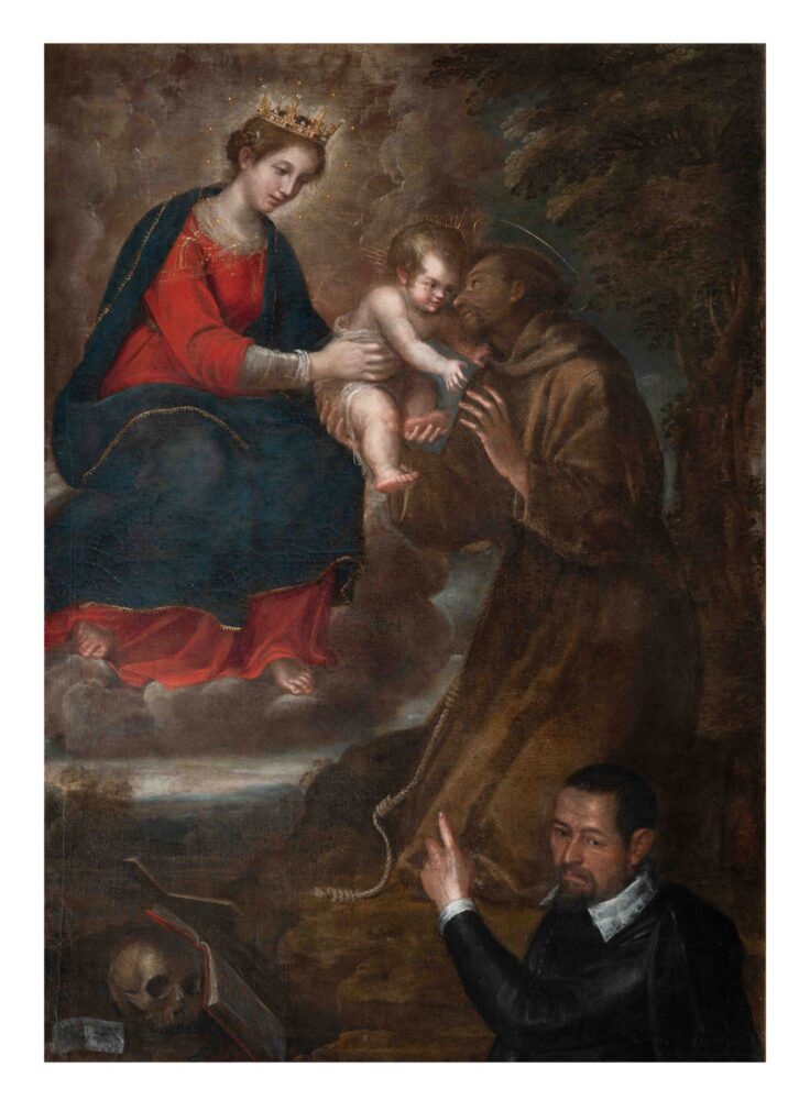 Lavinia Fontana, Madonna con il Bambino, san Francesco e il committente, 1612, Piano di Sorrento, chiesa della Santissima Trinità, foto Claudio Giusti