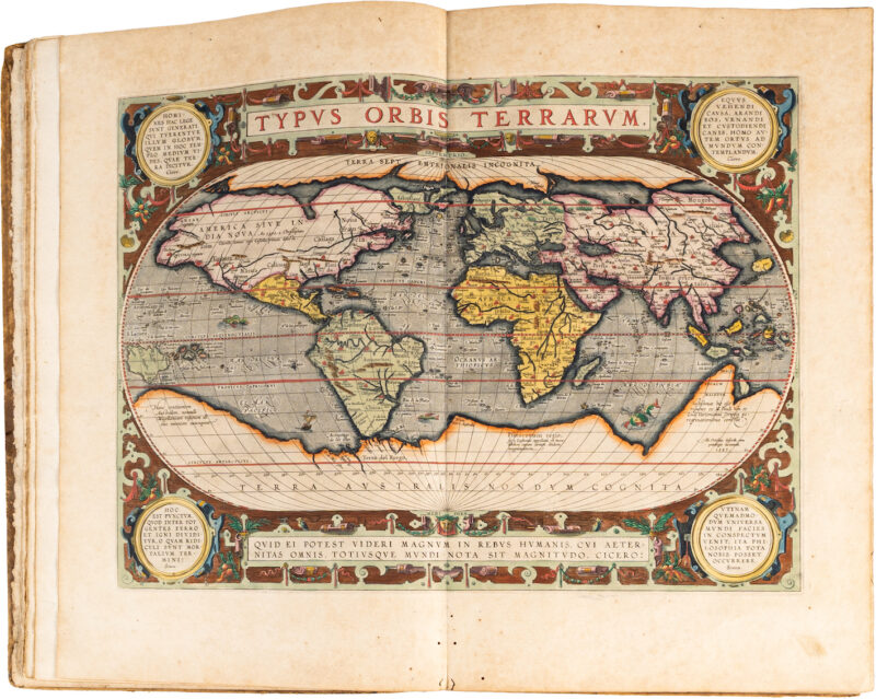 Lotto 102, asta di Libri antichi, autografi e collezionismo cartaceo, 26 giugno 2025Ortelio Abramo - Theatre de l'Univers contenant les cartes de tout le monde avec une brieve declaration d'icelles
Stima: € 13.000 – 18.000 Aggiudicazione: € 48.750 (diritti inclusi)
Kruso Art