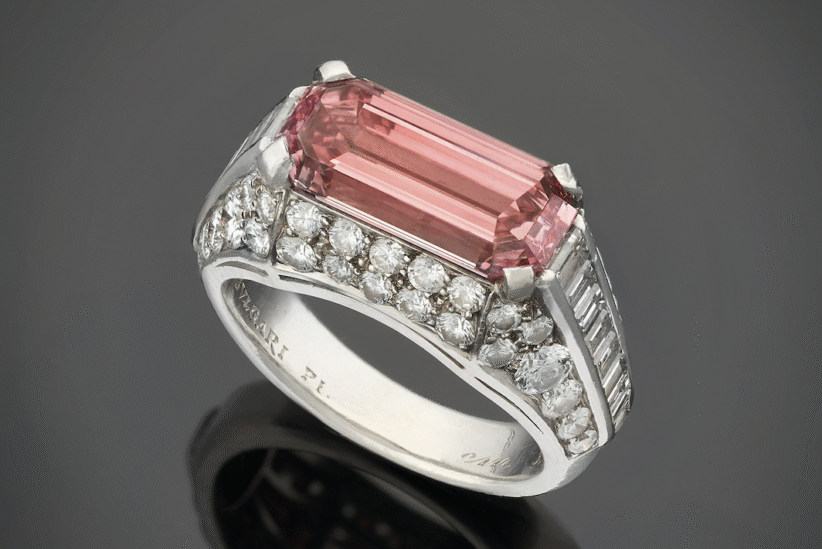 “Anello trombino di Bulgari in diamante fancy intense pink”, cts. 3,18 (lotto 277 – asta 7.10.25), euro 2.260.750 - Aste Bolaffi