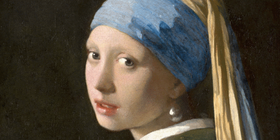 La ragazza con l’orecchino di perla di Johannes Vermeer (dettaglio)