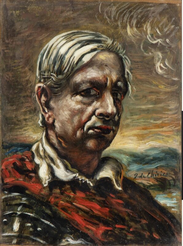 GIORGIO DE CHIRICO(Volo 1888 - Roma 1978) Autoritratto con manto rosso, 1956 olio su tela - 21 x 31 cm Lotto 167 dell’Asta 359 di ARTE DELL’800 MODERNA E CONTEMPORANEA 4 dicembre 2025, Roma Stima € 40.000/75.000 Venduto a € 107.300,00 Bertolami Fine Art