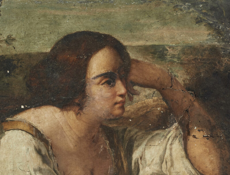 ARTEMISIA GENTILESCHI (1593-1654), Samaritana, olio su tela, 172.0 x 126.5 cm. Stima: € 20.000 / 30.000. Venduto a € 182.700,00 - Capitolium Art