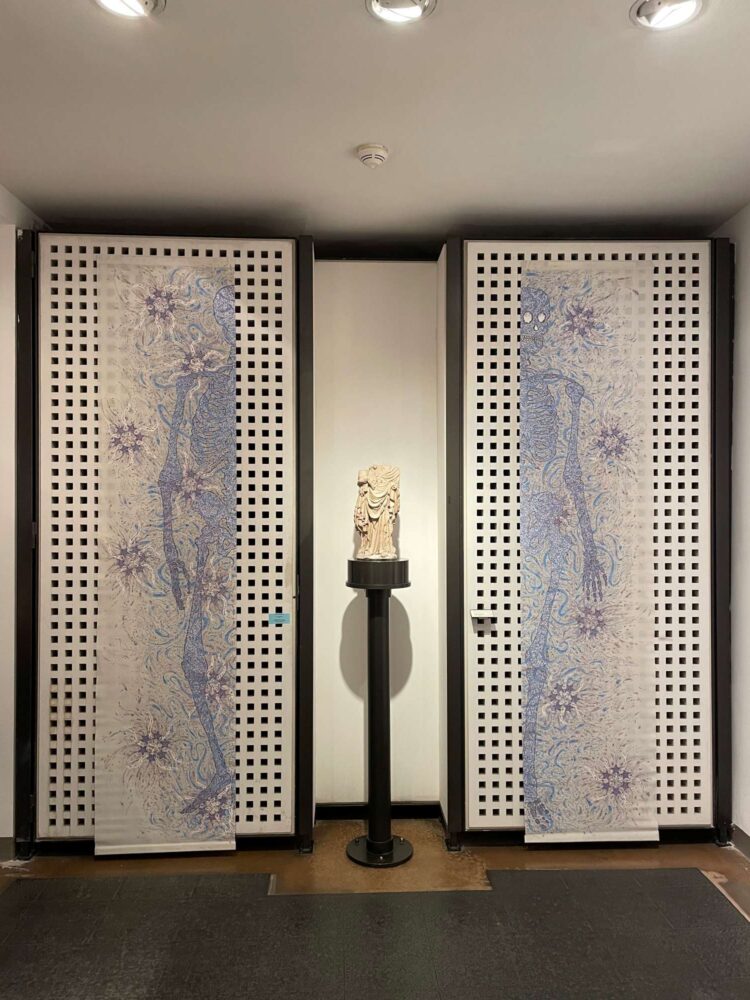 Alessandro Moreschini. L’ornamento non è più un delittoVeduta di allestimento, Bologna, Museo Civico Medievale, 2026
Courtesy Settore Musei Civici Bologna, Musei Civici d’Arte Antica