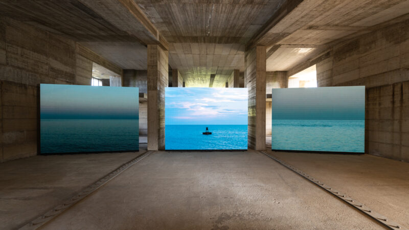 Adrian Paci, The Bell tolls upon the waves. Installation view at Teatro di Pietro Consagra, Gibellina. Courtesy Gibellina Capitale Italiana dell’Arte Contemporanea 2026, foto Sisilab