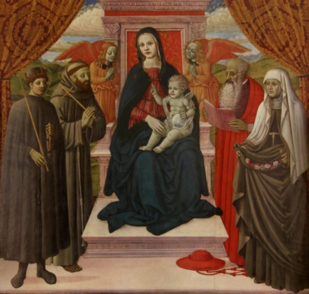 Bernardino del Castelletto di “Massa”, tavola di Sant’Elisabetta, Madonna in trono con il Bambino e i santi Ludovico di Tolosa, Francesco, Elisabetta e Girolamo, Massa, Museo Diocesano