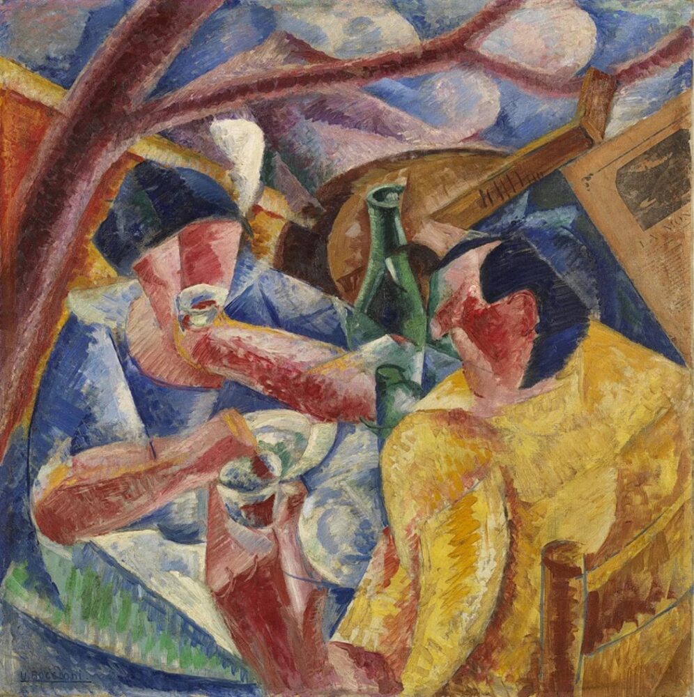 Boccioni, Sotto il pergolato a Napoli del 1914