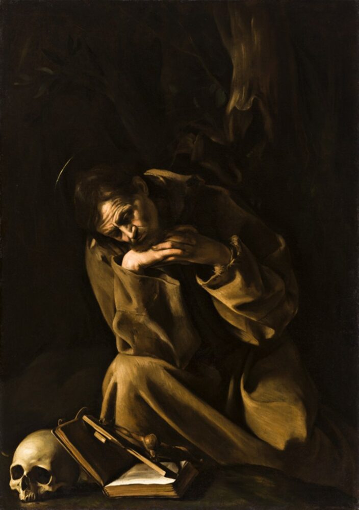 Caravaggio, San Francesco in meditazione, 1605-6, Pinacoteca del Museo civico Ala Ponzone di Cremona