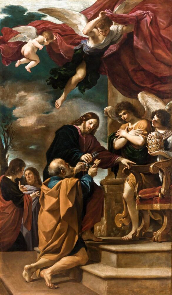 Cristo consegna le chiavi a san Pietro di Giovanni Francesco Barbieri detto Guercino, 1618, Civica Pinacoteca il Guercino a Cento