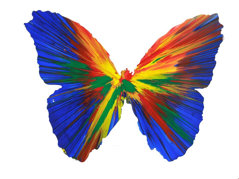 Lotto 53, Damien Hirst, Butterfly, 2009. Stima 1.800/2.200 euro. Blindarte
