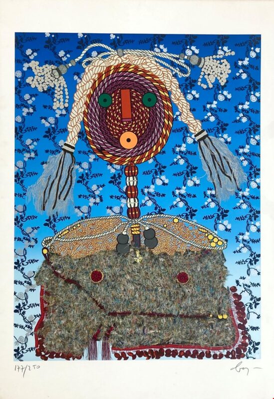 Lotto 9, Enrico Baj, Ermengarda, 1975. Stima 500/800 euro. Blindarte