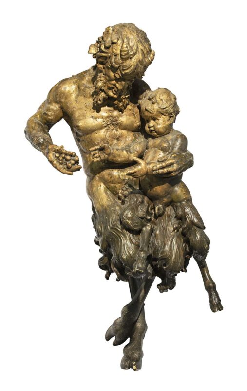 Lotto 33, Scultore italiano del XVII secolo, coppia di satiri in legno scolpito e dorato, stima 2.500-3.000 euro. Babuino Fine Art