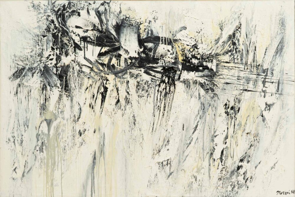 Mattia Moreni, Nuvola Bianca, 1958, Olio su tela, cm 130 × 180, Ravenna, collezione privata