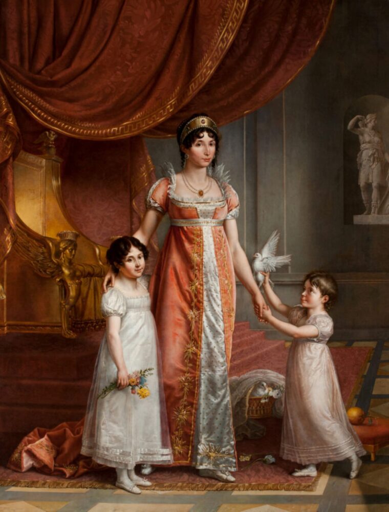Ritratto di Giulia Clary con le figlie, 1809 ca.