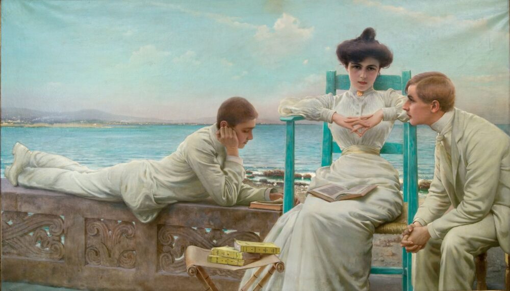 Vittorio Matteo Corcos, In lettura sul mare