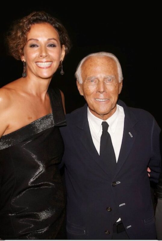 Anna Kanakis e Giorgio Armani