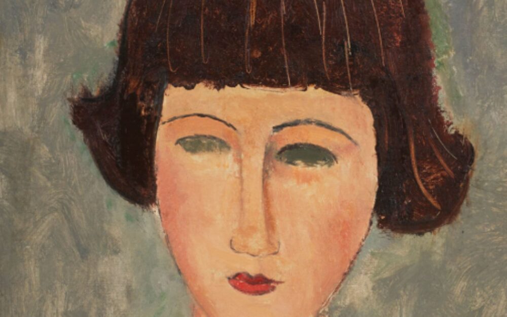 Amedeo Modigliani, Jeune femme brune, 1917–18 (particolare, foto Instagram Pace Gallery)