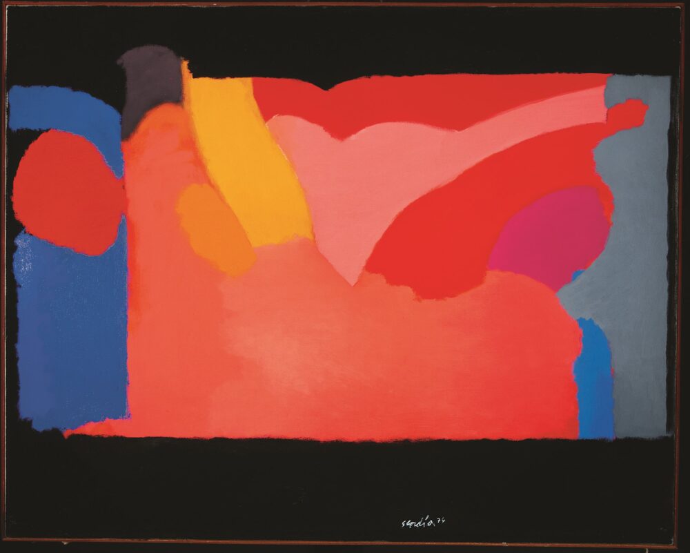 Antonio Scordia, Teatrino, 1974, Olio su tela; 73 × 92 cm, foto Paolo Scordia, Copyright Archivio Scordia