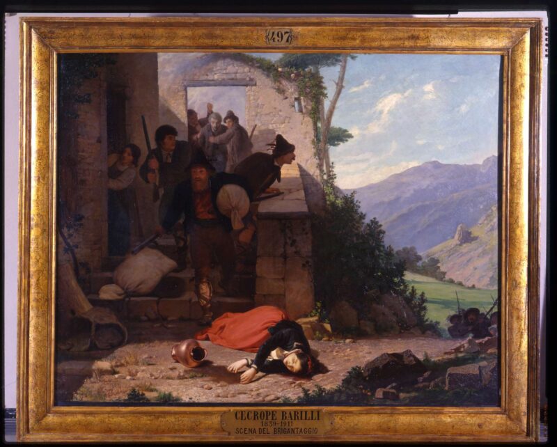 Cecrope Barilli, Scena di brigantaggio, olio su tela, 1863, Complesso Monumentale della Pilotta - Galleria Nazionale, Parma