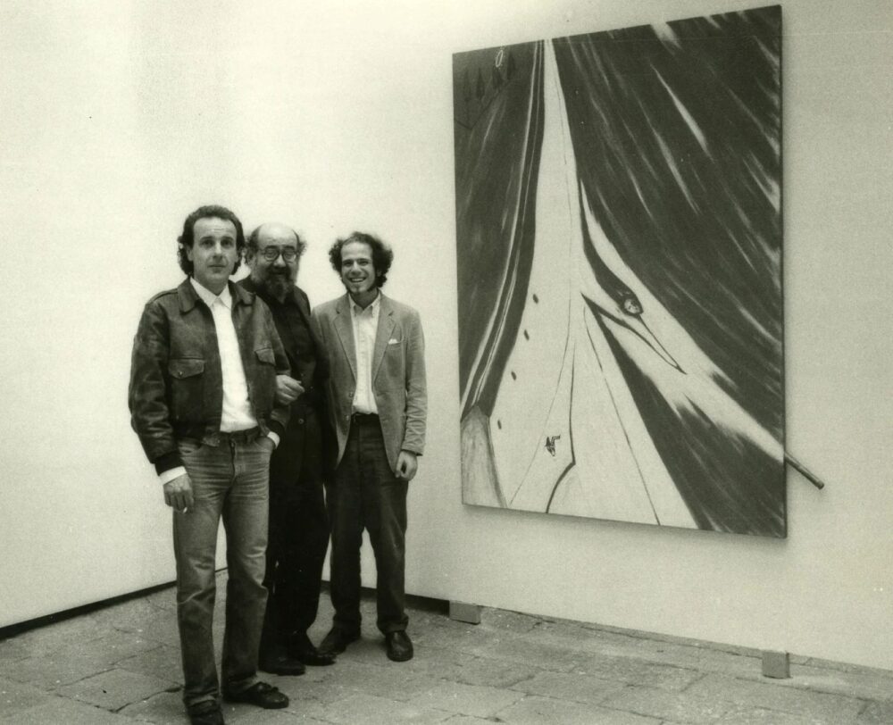 ChatGPT Enzo Cucchi, Emilio Mazzoli e Nicola De Maria alla Biennale di Venezia del 1980, credits Paolo Mussat Sartor