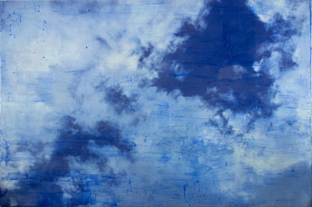 Giovanni Frangi, Albatros VII, pigmenti e Primal su tela emulsionata, cm 200x300 ph. Anna Pendoli