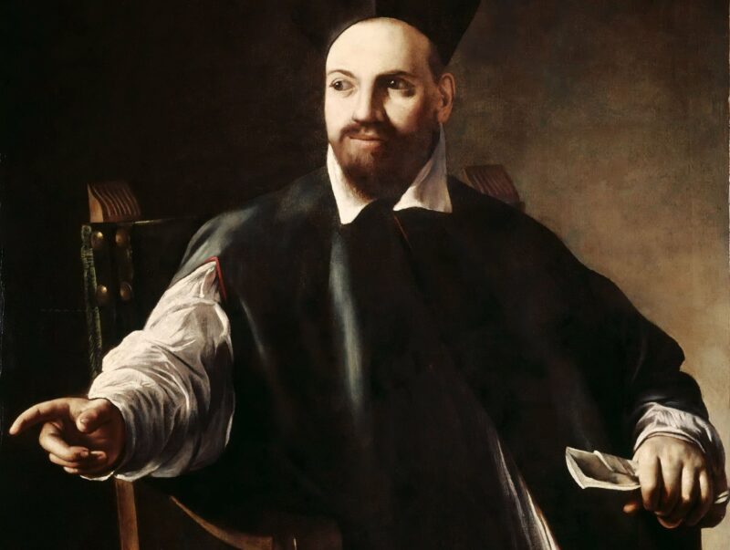 Il Ritratto di Monsignor Maffeo Barberini di Caravaggio (particolare)