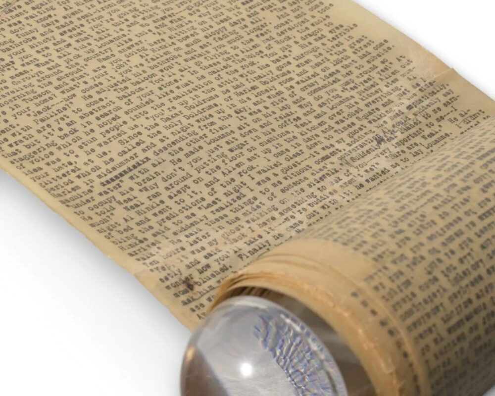 Il manoscritto di On the Road di Jack Kerouac (foto Christie's Images Ltd 2026)
