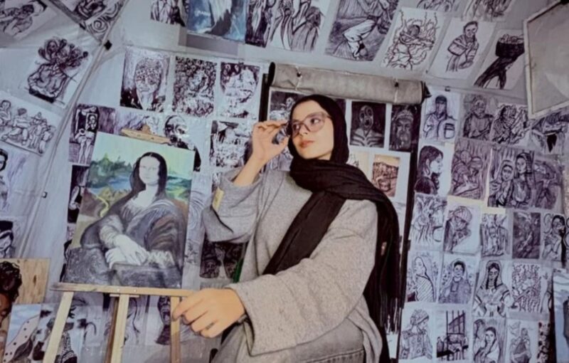 Immagine della tenda tratta dal profilo instagram di Marah Kalhed al-Za’anin, Gaza City, 2026
