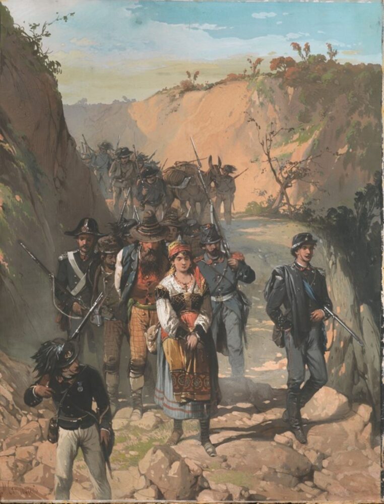 Scena di lotta al brigantaggio