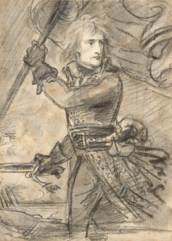 Lotto 62, Antoine-Jean Gros, Le général Bonaparte au pont d'Arcole le 15 novembre 1796. Stima 200-300 mila euro. Artcurial