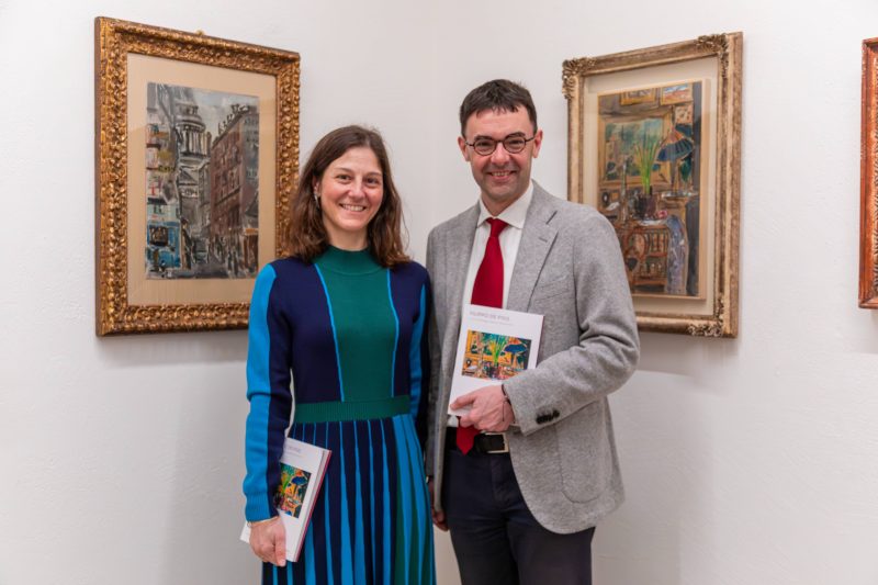 Maddalena Tibertelli de Pisis e Paolo Bolpagni, curatori della mostra Filippo de Pisis e les Italiens de Paris, mostra alla Fondazione Biscozzi | Rimbaud a Lecce