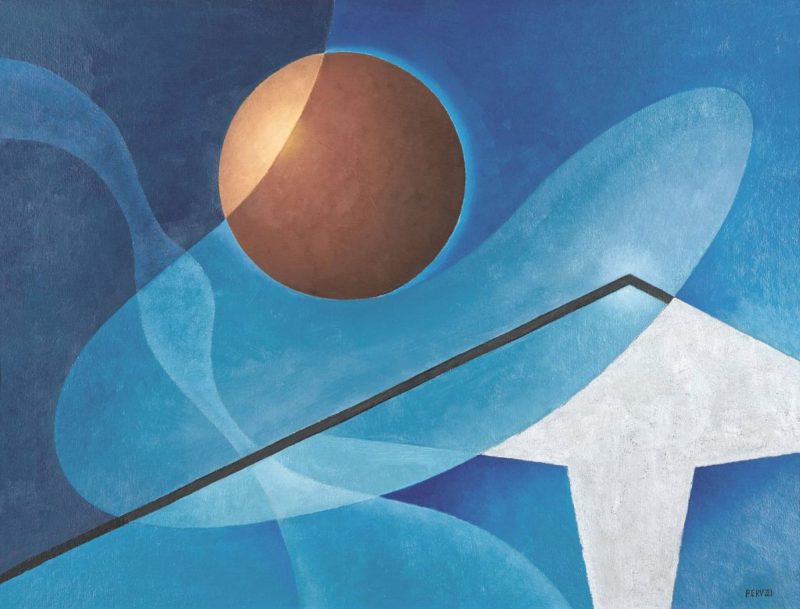 Osvaldo Peruzzi, Aeropittura, 1937, olio su tela, Fondazione Livorno