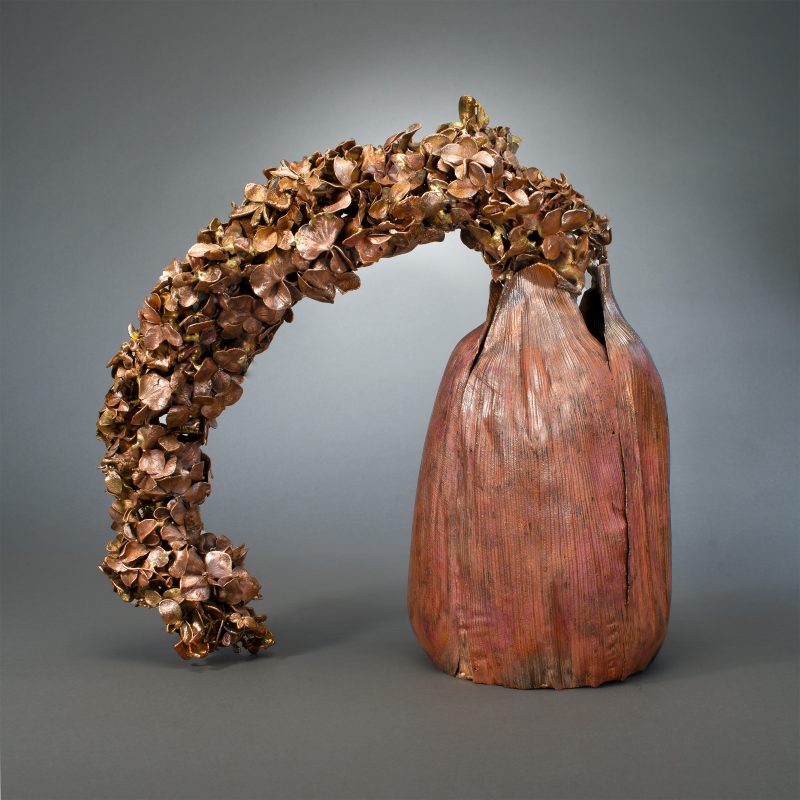 Julie Hamisky, Volcano, 2025. Electroformed copper and bronze. H 35 x 36 cm H 13 3/4 x 14 1/8 in. Courtesy of the artist and Mitterrand gallery