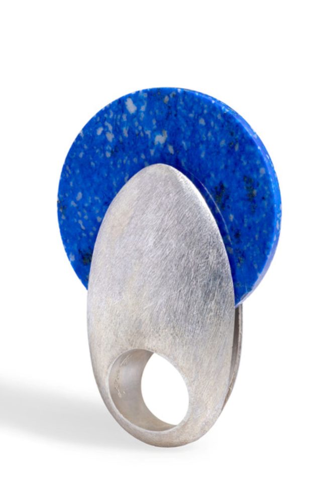 Signum, anello, argento, lapislazzuli, 2024