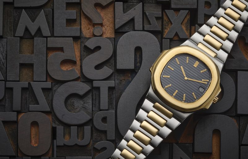 Lotto 1100Patek Philippe, Nautilus "Jumbo" Ref. 3700/11 JA, in oro e acciaio Stima: € 30.000–60.000 Courtesy Il Ponte Casa d'Aste