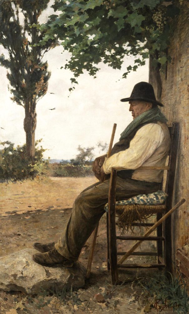 Francesco Gioli, Il nonno cieco, 1880, olio su tela, Museo di Palazzo Reale, Pisa