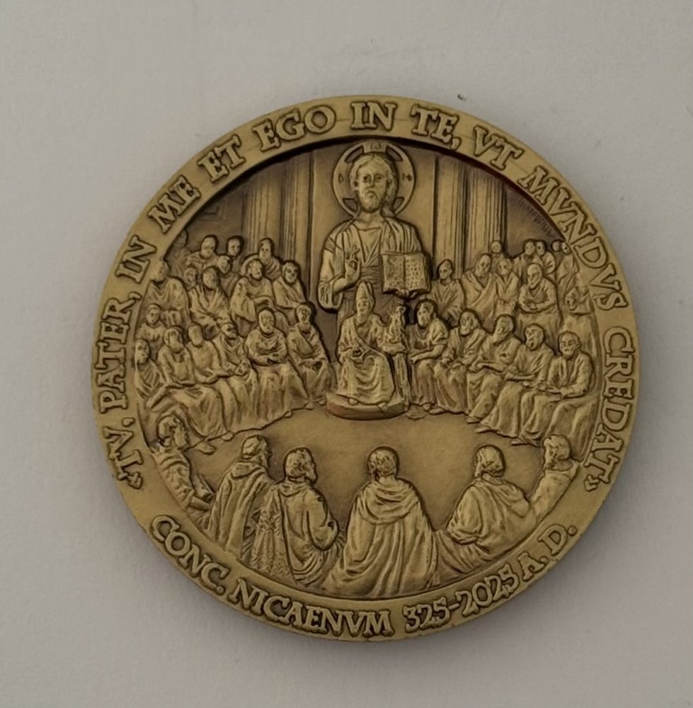 Medaglia d’oro anno I di Leone XIV celebrativa del Concilio di Nicea