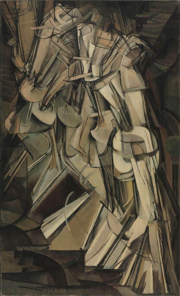 Marcel Duchamp, Nude Descending a Staircase (No. 2), 1912, Oil on canvas, 147 x 89.2, Philadelphia Art Museum, The Louise and Walter Arensberg Collection