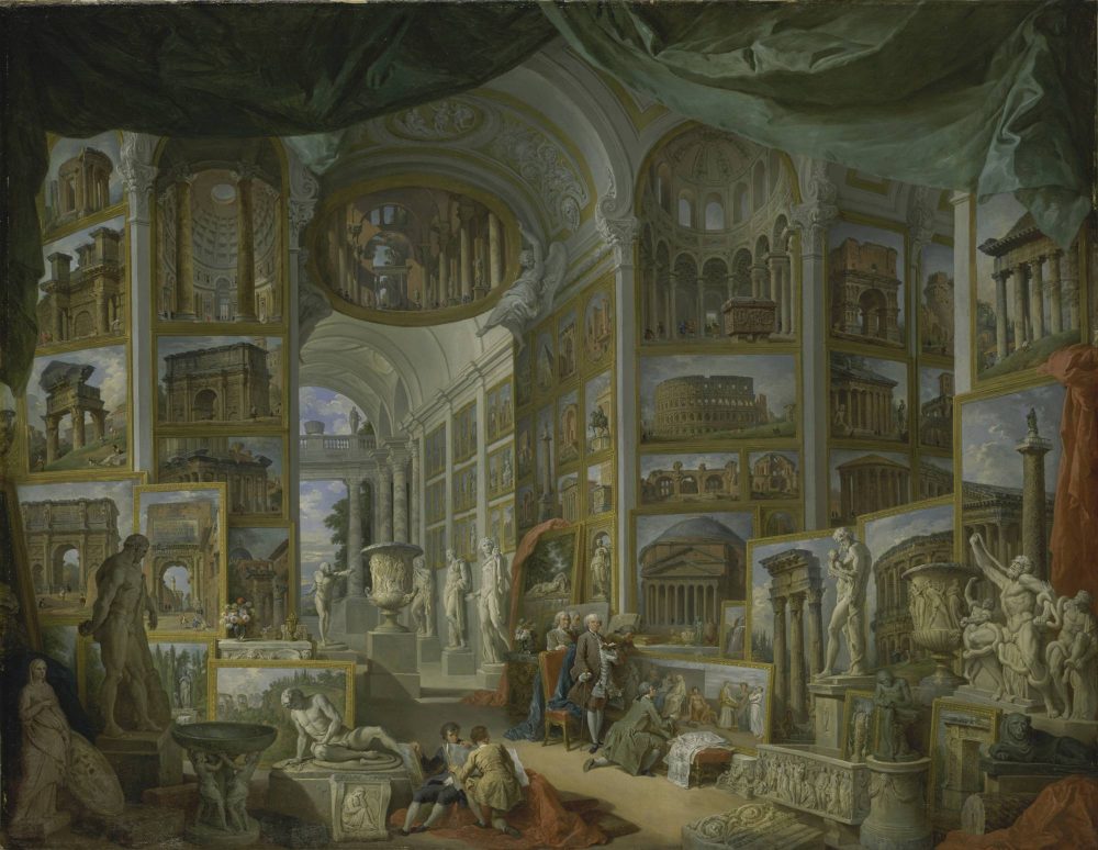 Giovanni Paolo Panini, Roma antica, 1757, olio su tela, New York, The Metropolitan Museum of Art(Gwynne Andrews Fund, 1952)
