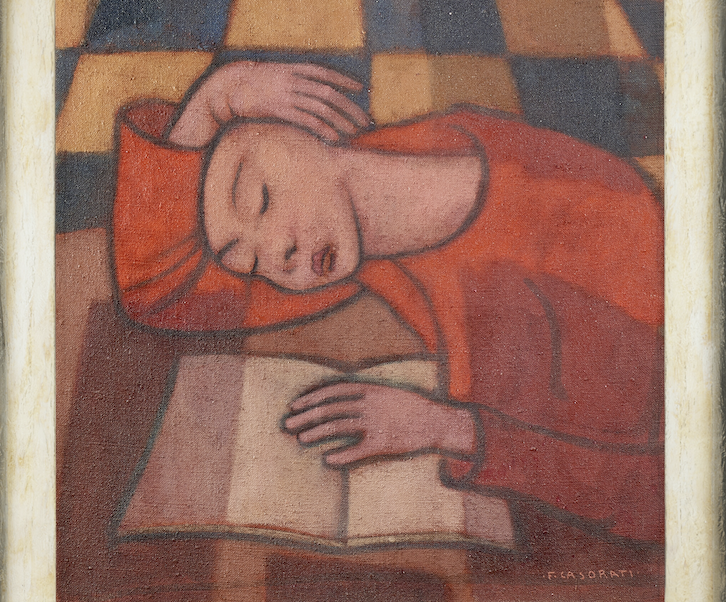 Lotto 35 Felice Casorati "Fanciulla che dorme" 1955, olio su tela, cm 90x55. Stima € 35.000 - 50.000 Courtesy Il Ponte Casa d'Aste