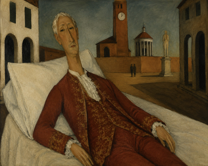 Amedeo Modigliani così come lo avrebbe ritratto Giorgio de Chirico
