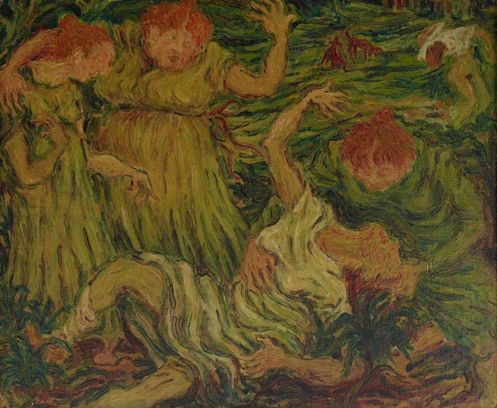 Giuseppe Migneco, Massaie ubriache, 1939, olio su tela, 69 x 78 cm